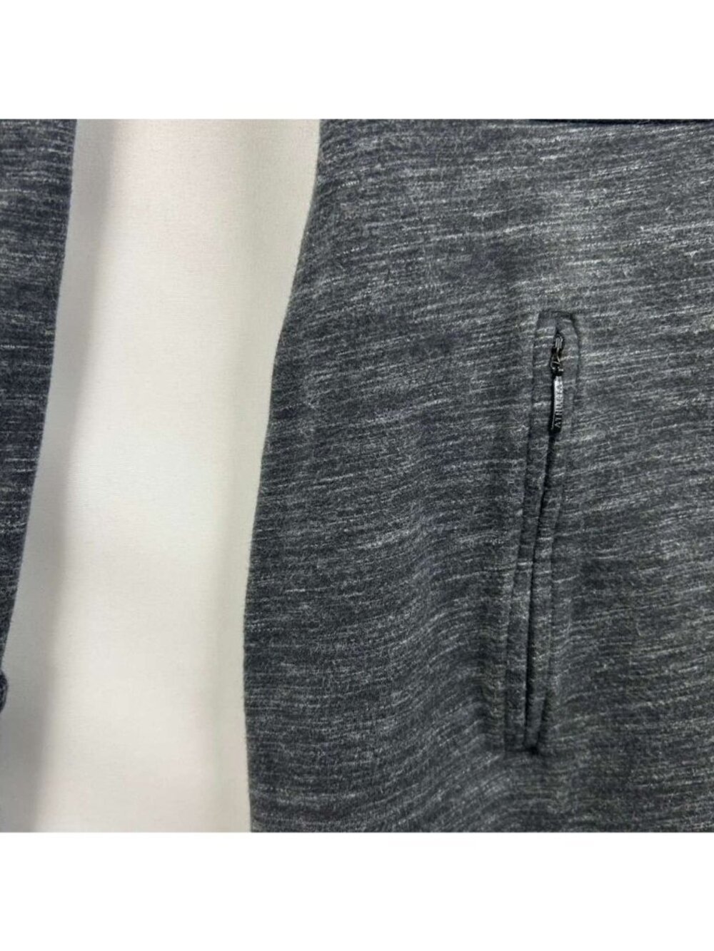 Athleta Women's Large Hooded Long Sleeve Tunic Dress Black Heathered Cowl Neck - Picture 15 of 15
